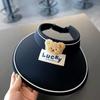 Sombrero de sol para niños y niñas de verano, sombrero de oso lindo, sombrero de sol para niños, protección UV, parte superior vacía, sombrero de verano UV
