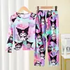 Amazon 2025 Novo Pijama Infantil Meninas Primavera e Outono Manga Longa Crianças Meninas Meninos Crianças Médias e Grandes Roupas de Casa de Outono