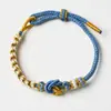 Pulsera Tejida de Ocho Hilos Mandala DIY, Pulsera de Estilo Étnico para el Año de Nacimiento, Cuerda Roja Deslizante Ajustable Multicolor Opcional