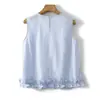 Colete Sem Manga com Barra Franzida Estilo Relaxado para Mulheres, Novo Design de Verão, Caimento Solto, Emagrecedor, Top Versátil