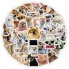 Coleção de adesivos de gato e cachorro de desenho animado, animais de estimação fofos, gato e filhote misturados, adesivos decorativos à prova d'água para Diário/Caderno, Copo d'água