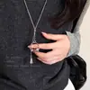 Cadena de Suéter de Diseño de Nicho 2025 para Mujer, Collar Largo con Colgante de Audífono Vintage, Accesorio de Estilo Minimalista de Alta Gama