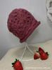 Chapéu de Crochê Feito à Mão Feminino Outono e Inverno Versátil Quente Macio Flor Chapéu Pulôver Chapéu de Lã Tricotado de Camada Dupla Gorro