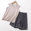 Traje de shorts y chaleco para niños modal somatosensorial verano delgado ropa para casa pijamas para niños grandes traje nuevo