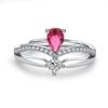 Deseo Estilo Nuevo Parte Superior Nueva Joya Joyería de Abuela Forma de Pera Circonita Anillo Abierto Moda para Mujer Anillo para Dama Joyería