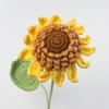 Flor Artificial de Girasol Tejido Transfronterizo Acabado Hecho a Mano Lana Tejida Girasol Flor de Tulipán Rosa Regalo