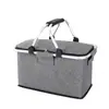 Cesta de Picnic Aislada Transfronteriza de Amazon para Exteriores, Aislada y Refrigerada, Cesta de Almacenamiento Portátil Plegable, Paquete de Hielo Plegable, Fabricante de Cesta de Hielo