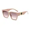 Nuevas Gafas de Sol de Moda 2025 para Mujer, Gafas de Sol de Patilla Ancha para Hombre, Gafas de Sol Cuadradas de Marco Grande de Moda que Cubren la Mitad de la Cara