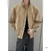 Jaqueta de camurça desgastada, estilo deserto, inspirada em vintage, estilo americano, moderna, plus size, jaqueta de couro PU de modelagem solta