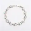 Pulsera de Joyería Colorida con Forma de Luna Nueva Zircón Siete Colores Joyería de Mano Europea y Americana Múltiples Colores Disponibles Pulsera para Mujer