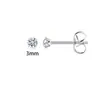 Brincos Europeus e Americanos Transfronteiriços em estoque Zircônia de Garra Quatro Pontas Peça Única Brincos com Fecho Borboleta de Aço Inoxidável Brincos de Piercing Conjunto de Brincos