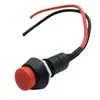 Botón de interruptor, interruptor pequeño, miniatura, para circuitos de coche, cables, bocinas, electrodomésticos, forma de mini barco, redondo, con cable