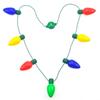 Colar de Natal Lester Cool com 7 luzes LED, cordão de luzes de Natal para festa de fim de ano, lâmpada grande colorida, colar luminoso