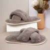2026 Nuevas Pantuflas de Piel Bordadas con Lazo Pequeño Pantuflas de Algodón para Interiores Suela Suave Cálida Pantuflas Versátiles para el Hogar