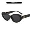 Gafas de Sol Ovaladas Estilo Ojo de Gato con Camelia Vintage Tendencia Estilo Ins para Mujer Gafas de Sol de Alta Gama Protección UV Transfronteriza