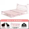 Cama moderna simple de hierro forjado 1.2m para apartamentos de alquiler, cama individual para uso doméstico, cama doble estilo ins con orejas de gato, popular en línea 1.5m
