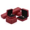 Couro vermelho não-leve caixa de anel caixa de anel high-end caixa de colar caixa de presente caixa de pulseira caixa de brincos caixa