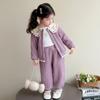 Conjunto de Niña Otoño 2025 Nuevo Elegante Moda Infantil Ropa de Niña Chaqueta Pantalones Bebé Niña Primavera Otoño Tendencia