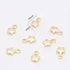 Colgante de Corazón Color Duradero Relleno de Oro de 14K Microincrustado con Circonita Accesorios de Joyería DIY Colgante de Cadena de Cola de Gota de Agua para Pulsera
