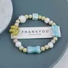 Pulsera de Cerámica de Jingdezhen, Regalo de Estilo Chino Tradicional, Tejida a Mano, Fresca y Versátil para Niñas, Nueva Pulsera de Hilo de Cerámica Estilo Chino