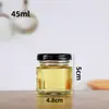 Frasco de Vidrio Hexagonal Transparente Botella para Pepinillos Sellada a Prueba de Fugas Etiqueta Personalizada Logo Almacenamiento de Alimentos Lata Botella de Almacenamiento