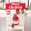 Decoraciones navideñas de dibujos animados de colores tridimensionales, funda para silla de muñeca, funda para silla de mesa de alce, accesorios para vestido de cocina, venta al por mayor