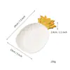 Bandeja para Joyería de Piña Nórdica Transfronteriza, Plato de Cerámica Resistente a Altas Temperaturas, Bandeja para Servir Frutas y Bocadillos de Alto Valor Estético para Uso Doméstico, Personalización de Moldes Disponible