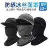 Gorro de Protección Solar y Refrigeración para Verano para Ciclismo y Running, Deportes al Aire Libre con Visera, Máscara Transpirable de Seda de Hielo, Ligero y Delgado UPF