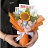 Flores Artificiales Flores Falsas Temporada de Graduación Día del Maestro Flores de Hilo Tejido Girasol Ramo de Flores Artesanales Hechas a Mano Venta al por Mayor