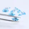 Anillo de Cara de Piedra Suelta con Forma de Hoja y Base Puntiaguda, Zirconia Azul Marino/Azul Marino Claro, Forma de Marqués, Incrustado con Cera, Resistente a Altas Temperaturas, Venta al por Mayor de Fabricante