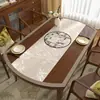 Jogo americano de PVC impresso estilo chinês, semi-transparente vazado, à prova d'água e de óleo, lavável, adequado para mesas de centro e mesas de jantar de sala de estar, personalizável