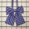 Song Xiaoxia Spot JK Tie - Conjunto de pajarita con cuello floral para mujer, uniforme DK para niñas y hombres, accesorios a cuadros a rayas para estudiantes