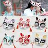 Máscara de Gato Raposa Máscara de Raposa Luminosa e Estilo Japonês TikTok Mesmo Estilo Pintado à Mão Máscara de Bola de Halloween Feminino cos