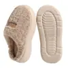 Pantuflas de algodón peludo con suela gruesa de invierno para mujer, engrosadas y cálidas, con una sensación cómoda, pantuflas de casa, stock de fábrica, pantuflas de algodón para parejas