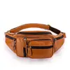 NIUCUNZH Estilo Mismo en Amazon Auténtica Piel Hombre Bolso de Cintura Exterior Casual Piel de Vaca Cruzado Pecho Bolso Piel Encerada Hombre