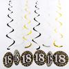 CHEERS TO YEARS Bandeira de aniversário 18-90th Birthday Party decorativo espiral pendurando ornamentos atacado