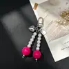 Nuevo Colgante de Cuentas de Cereza de Colores Hebilla de Cremallera Colgante Exquisito de Nicho para Bolso Llavero Colgante para Teléfono Móvil