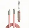 Cable de Datos de Carga Rápida de 240W con Soporte Plegable Integrado, Compatible con Dispositivos Huawei y Apple