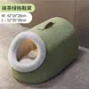 Casa para gatos con asa, a prueba de invierno, diseño cerrado, temperatura constante, casa para gatos con calefacción, proporciona una sensación de seguridad a los gatos, manta eléctrica calefactora para que duerman las mascotas