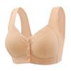 Sujetador de algodón de nuevo estilo para mujeres de mediana edad y mayores con hebilla frontal, copa fija sin aro de acero, ropa interior deportiva para madres.