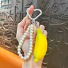 Chaveiro Pingente Criativo de Limão Simulated com Contas Par de Frutas Fofo Ornamento para Chaveiro de Carro Bolsa Atacado