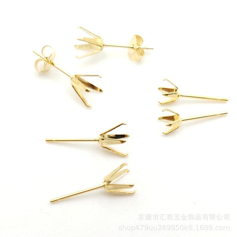 四爪锆石耳钉1