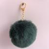Colgante de bola de pelo sintético de conejo rex de imitación de 8 cm, llavero, accesorios para bolso de joyería DIY, colgante de bola de lana al por mayor