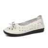 Zapatos de Mamá Sandalias Verano 2025 Nuevos de Cuero Suela Suave Zapatos con Agujeros para Mujeres de Mediana Edad y Mayores Zapatos Cómodos Antideslizantes para Personas Mayores