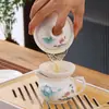 Juego de Té Portátil para Viaje Tetera Ding Kiln Gaiwan Taza de Té Bandeja de Té Taza Rápida Logo de Empresa Regalo Souvenir Juego de Té