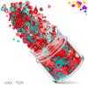 Lentejuelas para uñas con diseño de corazón de melocotón fluorescente mixto, 12 colores, punta de onda mate, joyería para uñas, pegatinas de diamantes para uñas