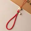 Bonito Bodhi Lucky Cat Cadeia de Telefone Móvel Pulso Pendurado Cadeia Pingente Pingente Requintado Anti-perda Resistente a quedas Cordão de Capa de Telefone Móvel