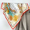 Pañuelo de Seda de Mora Estilo Chino para Mujer, Moda Otoñal, Elegante y Versátil Pañuelo Cuadrado de 70cm, Pañuelo de Seda Genuina, Colección de Pañuelos Decorativos