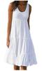 8806 # Wish Amazon AliExpress popular das mulheres 7-color 8-size sem mangas em torno do pescoço costura grande balanço vestido de praia