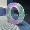 Venta al por mayor del fabricante Pulsera de Jade de Cuarcita Sala de Transmisión en Vivo de Tela de Rizo Exhibición Color Jade Hielo Alto Pulsera de Flor Flotante de Hielo